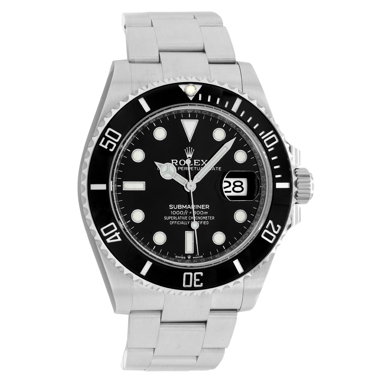 Exclusive Rolex Stainless Steel Submariner Date 126610LN — Front View