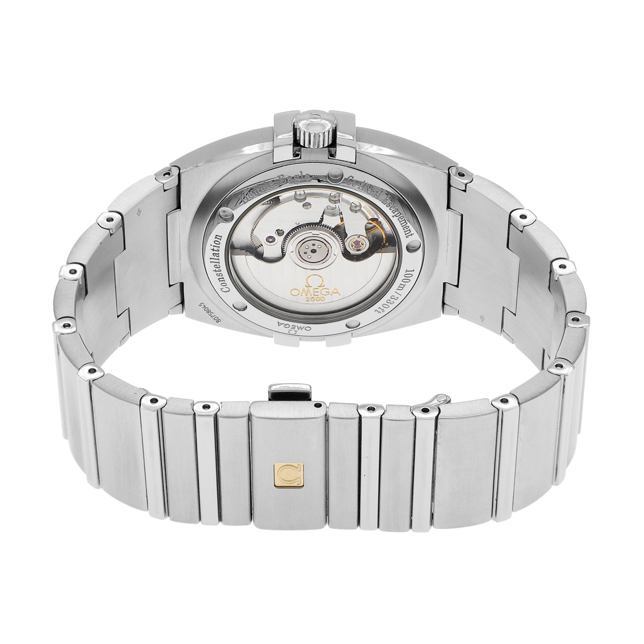 Exclusive Omega Stainless Steel Constellation Double Eagle 1503.10.00 — Side View