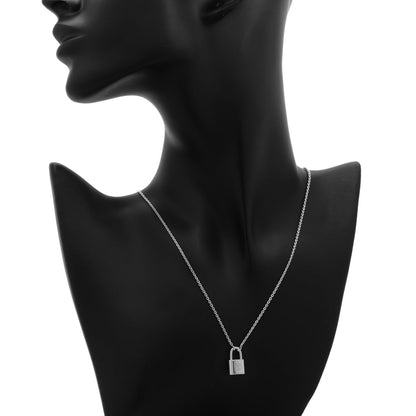 Exclusive Louis Vuitton Sterling Silver Lockit Pendant Necklace — Top View