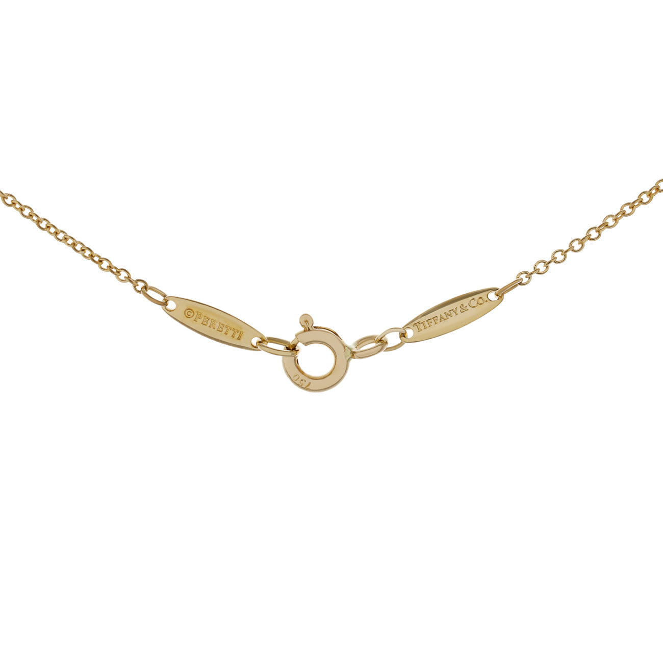 Exclusive Tiffany & Co. 18K Yellow Gold Diamonds by the Yard Pendant Necklace — Back View
