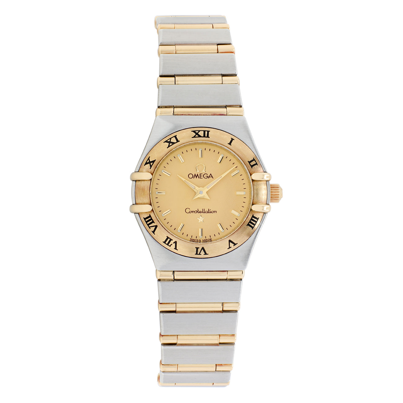 Exclusive Omega Stainless Steel 18K Yellow Gold Constellation Quartz 1262.10.00 — Front View