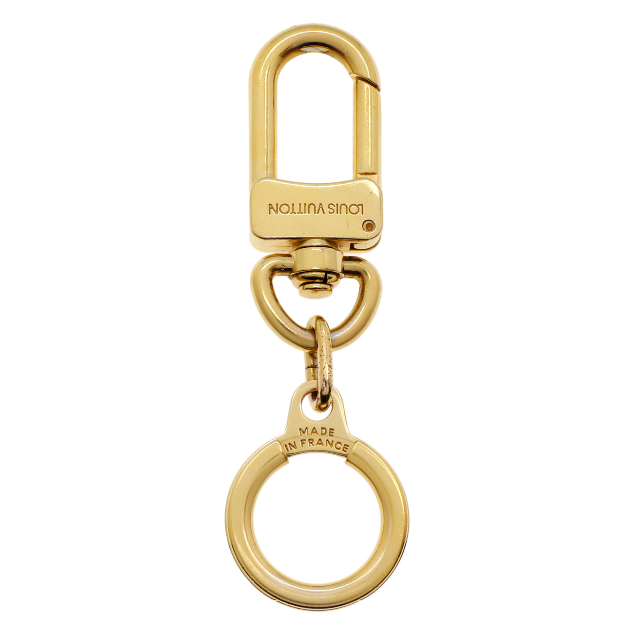 Exclusive Louis Vuitton Pochette Extender Key Ring — Front View