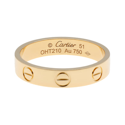 Exclusive Cartier 18K Yellow Gold Love Wedding Band — Front View