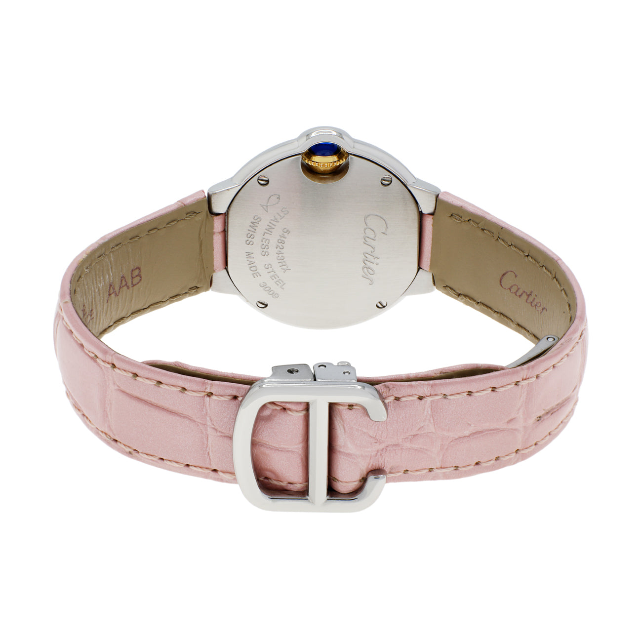 Exclusive Cartier Stainless Steel Ballon Bleu 28mm Quartz 3009 — Side View