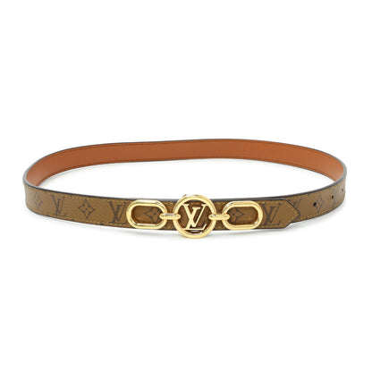 Exclusive Louis Vuitton Reverse Monogram LV Cricle Prime Reversible Belt — Front View