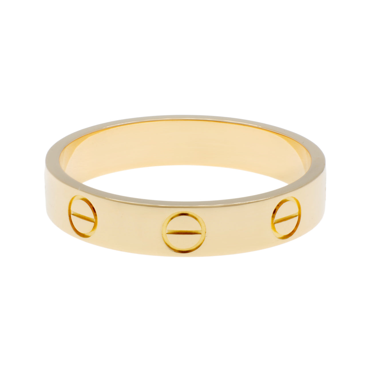 Exclusive Cartier 18K Yellow Gold Love Wedding Band — Side View