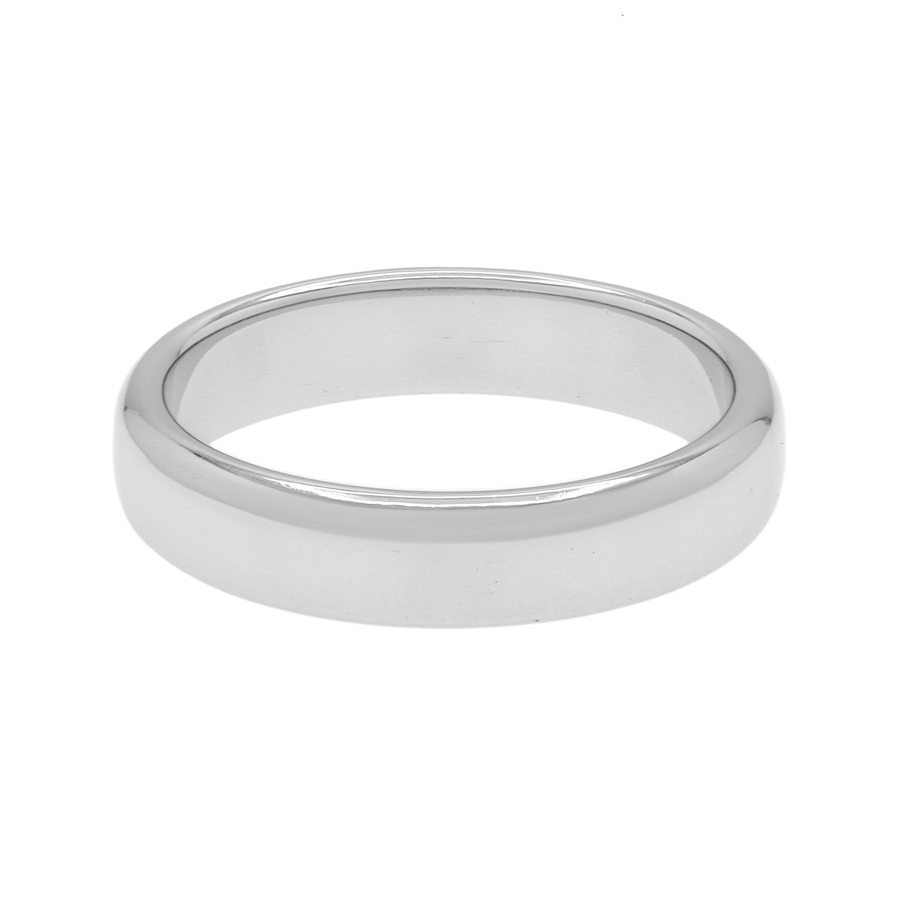 Exclusive Tiffany & Co. Platinum 4.5mm Wedding Band Ring — Side View