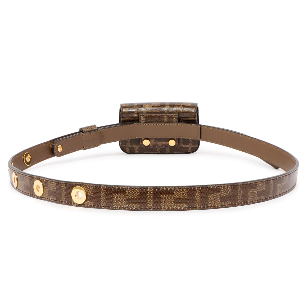 Exclusive Fendi Glazed Canvas Vitello Century FF 1974 Nano Baguette Belt Bag — Side View