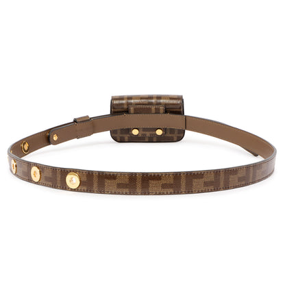 Exclusive Fendi Glazed Canvas Vitello Century FF 1974 Nano Baguette Belt Bag — Side View