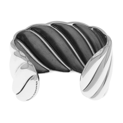 Exclusive David Yurman Sterling Silver Sculpted Cable Bracelet — Side View