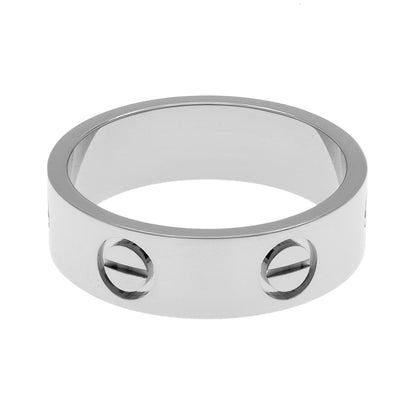 Exclusive Cartier 18K White Gold Classic Love Ring — Side View