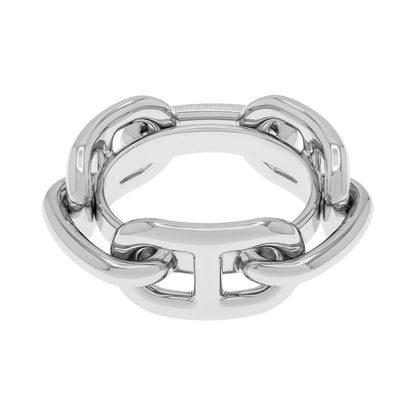 Exclusive Hermes Palladium Regate Scarf Ring — Side View