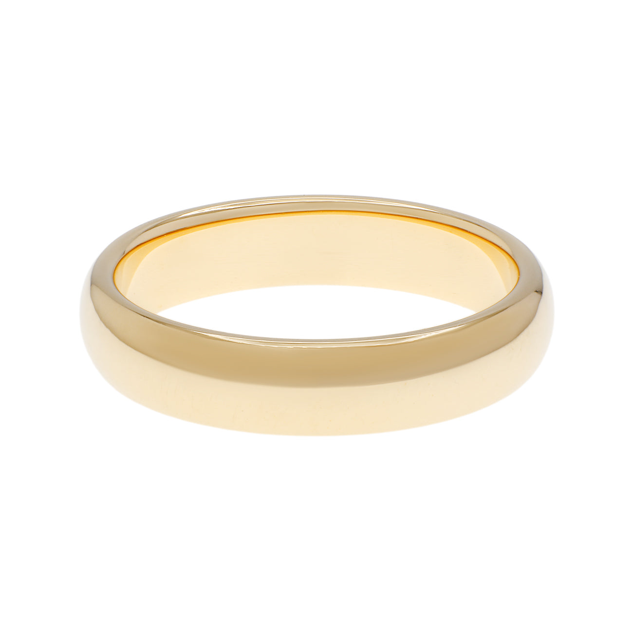 Exclusive Tiffany & Co. 18K Yellow Gold 4.5mm Forever Wedding Band Ring — Side View