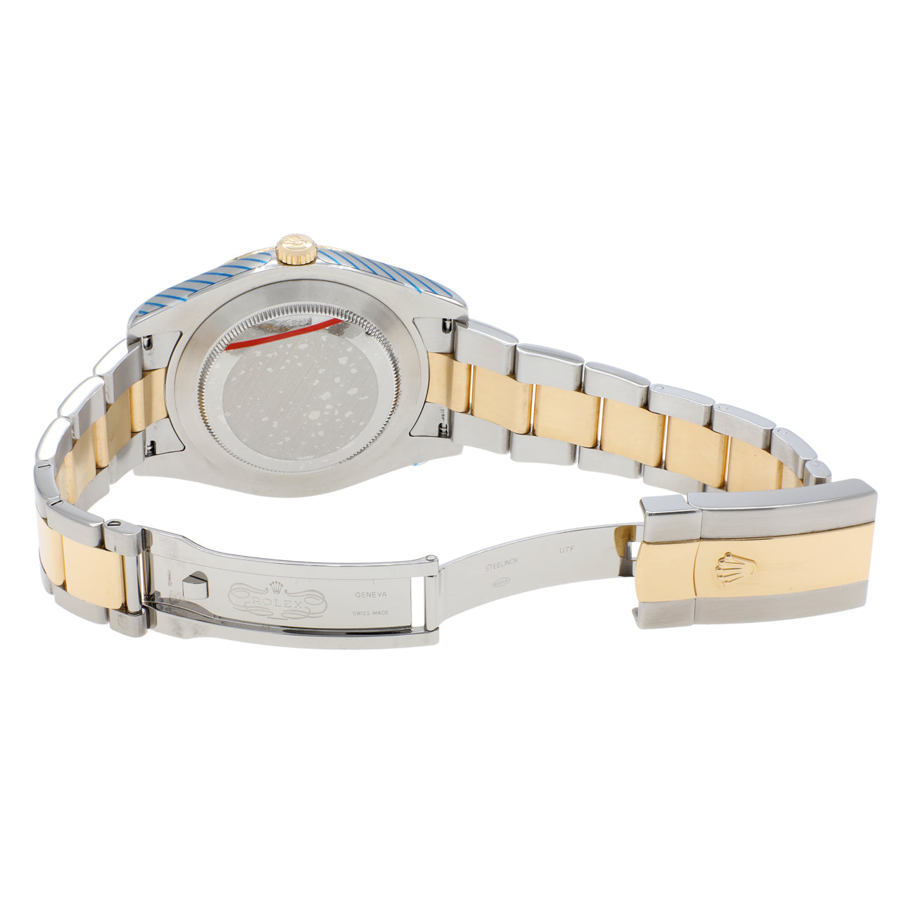 Exclusive Rolex Stainless Steel 18K Yellow Gold 'Wimbledon' Datejust II 116333 — Top View