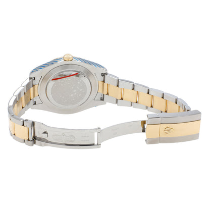 Exclusive Rolex Stainless Steel 18K Yellow Gold 'Wimbledon' Datejust II 116333 — Top View