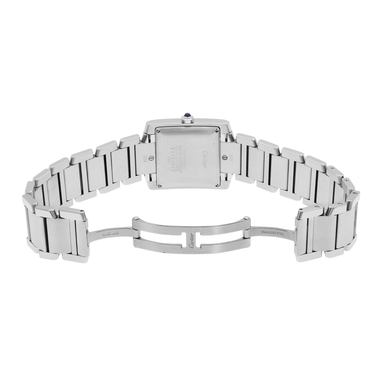 Exclusive Cartier Stainless Steel Tank Francaise Automatic W51002Q3 — Top View