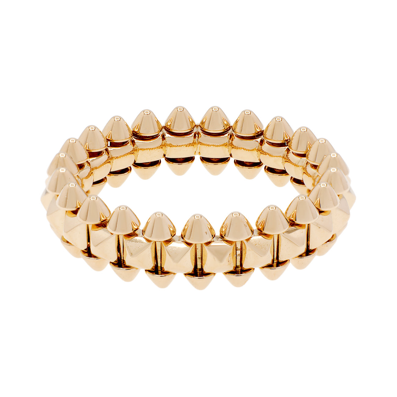 Exclusive Cartier 18K Rose Gold Small Clash De Cartier Ring — Side View