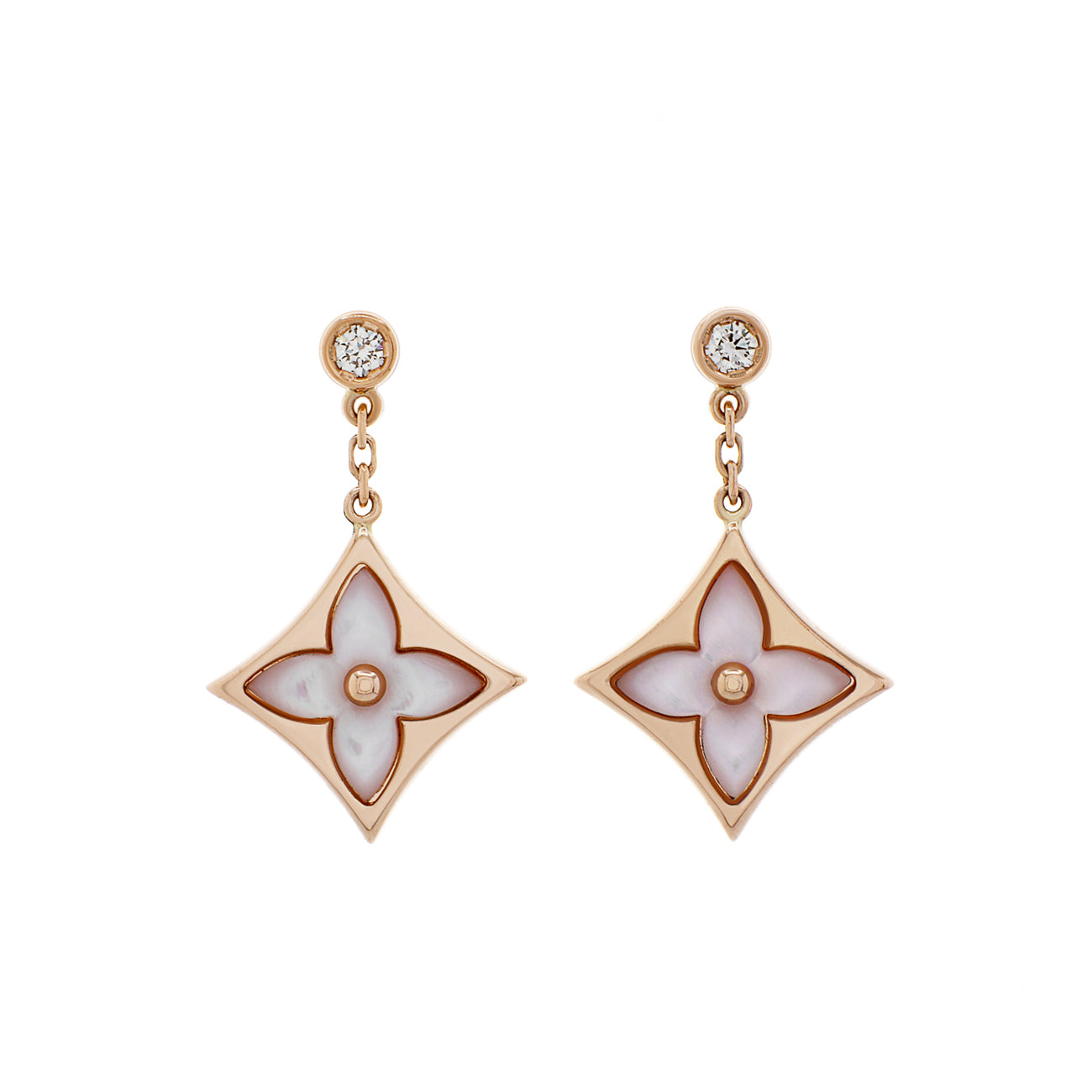 Exclusive Louis Vuitton Color Blossom BB Star Ear Stud Earrings — Front View
