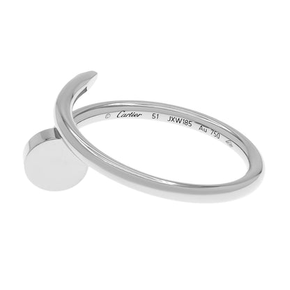 Exclusive Cartier 18K White Gold Small Juste Un Clou Ring — Side View