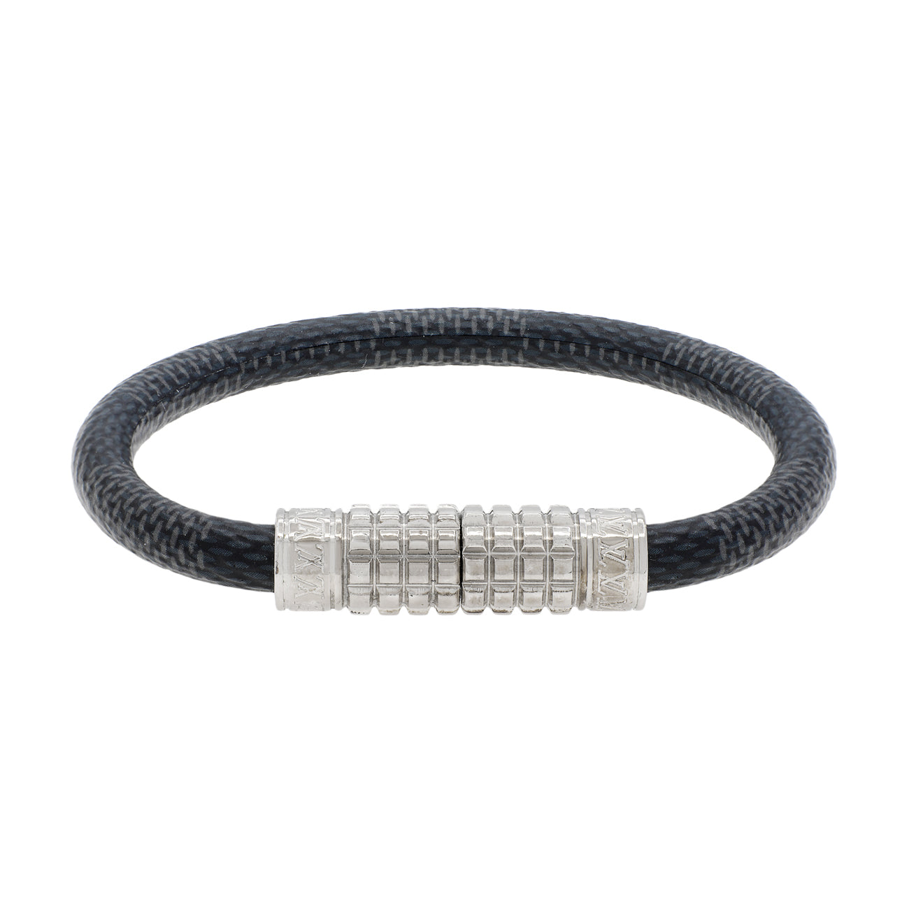 Exclusive Louis Vuitton Damier Graphite Digit Bracelet — Front View
