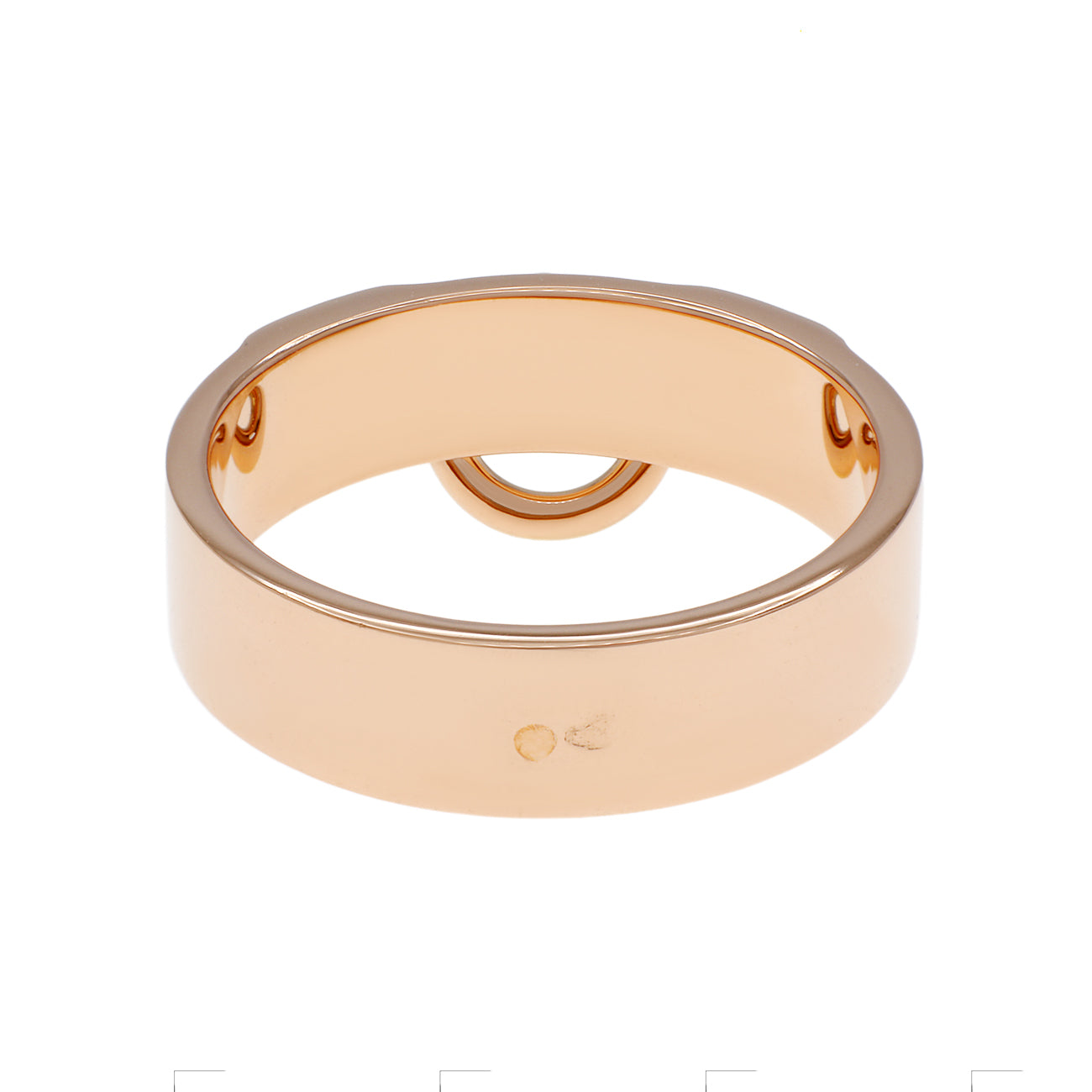 Exclusive Hermes 18K Rose Gold PM Collier De Chien Ring — Side View
