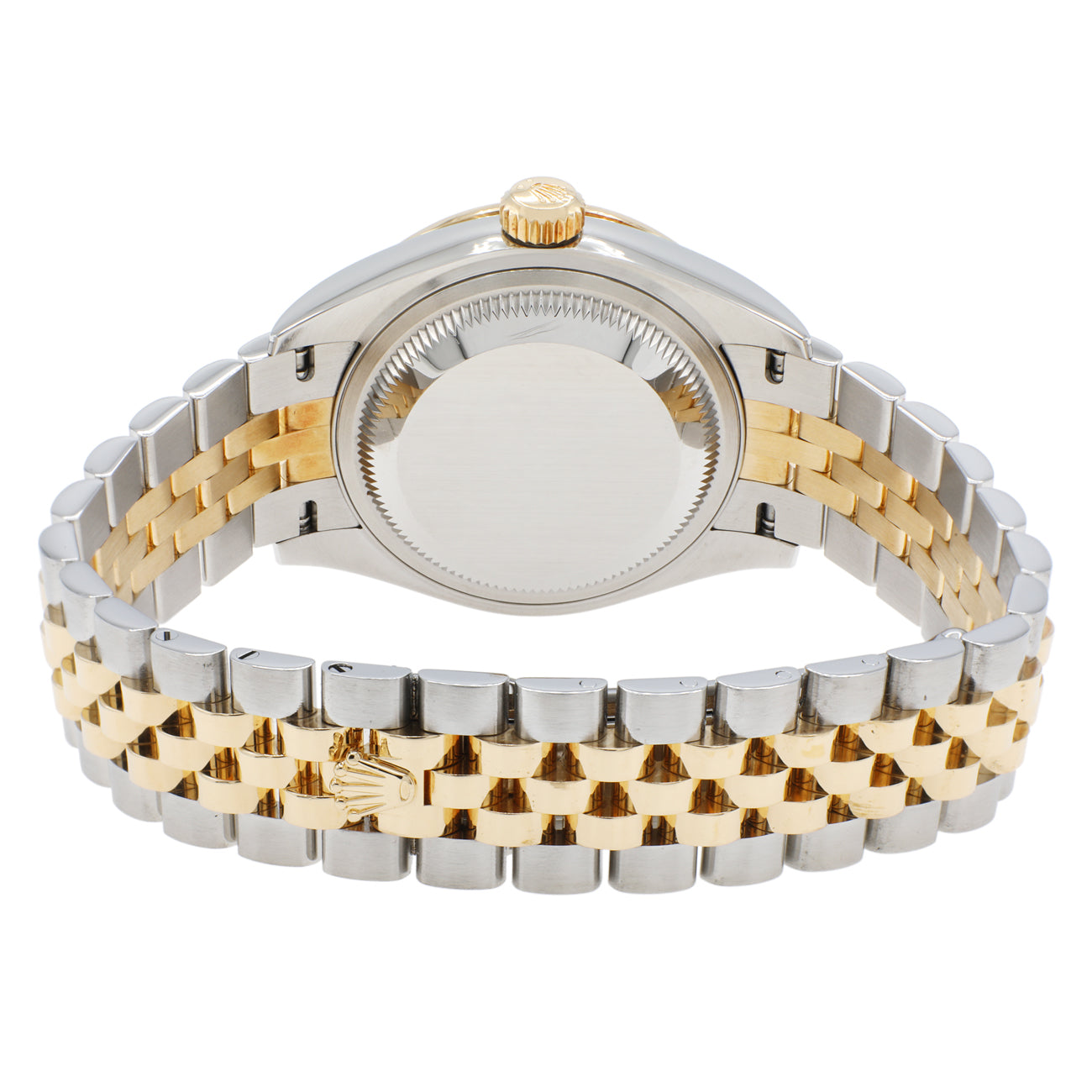 Exclusive Rolex 18K Yellow Gold Stainless Steel Datejust 28 279383 — Side View