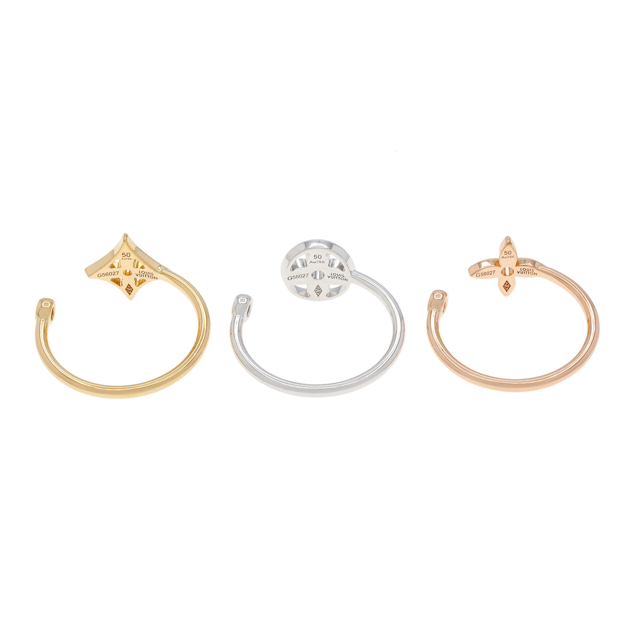Exclusive Louis Vuitton 18K Diamond Idylle Blossom Rings — Side View