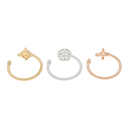 Exclusive Louis Vuitton 18K Diamond Idylle Blossom Rings — Side View