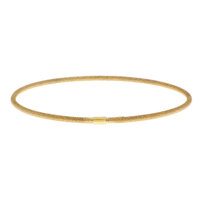 Exclusive 14K Yellow Gold Blasted Bangle — Side View