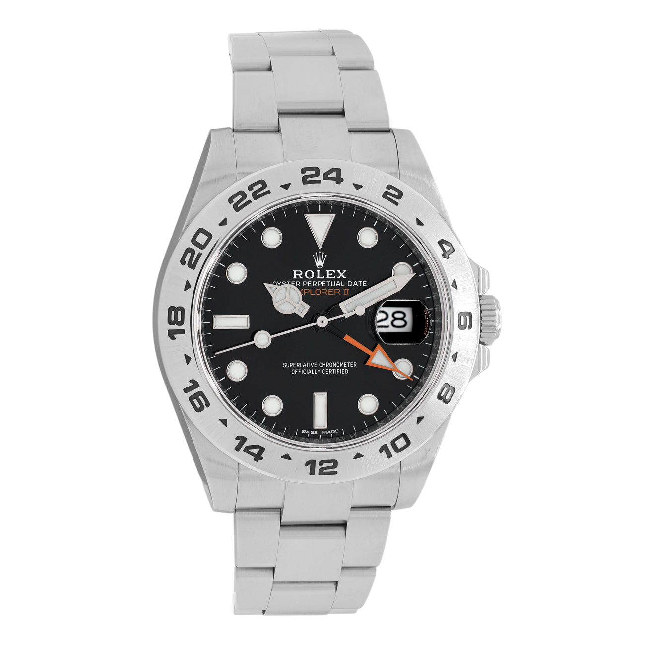 Exclusive Rolex Stainless Steel Explorer II 216570 — Front View