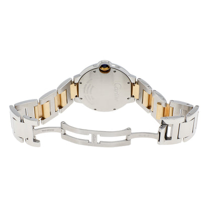Exclusive Cartier Stainless Steel 18K Yellow Gold Ballon Bleu 36mm W69008Z3 — Top View