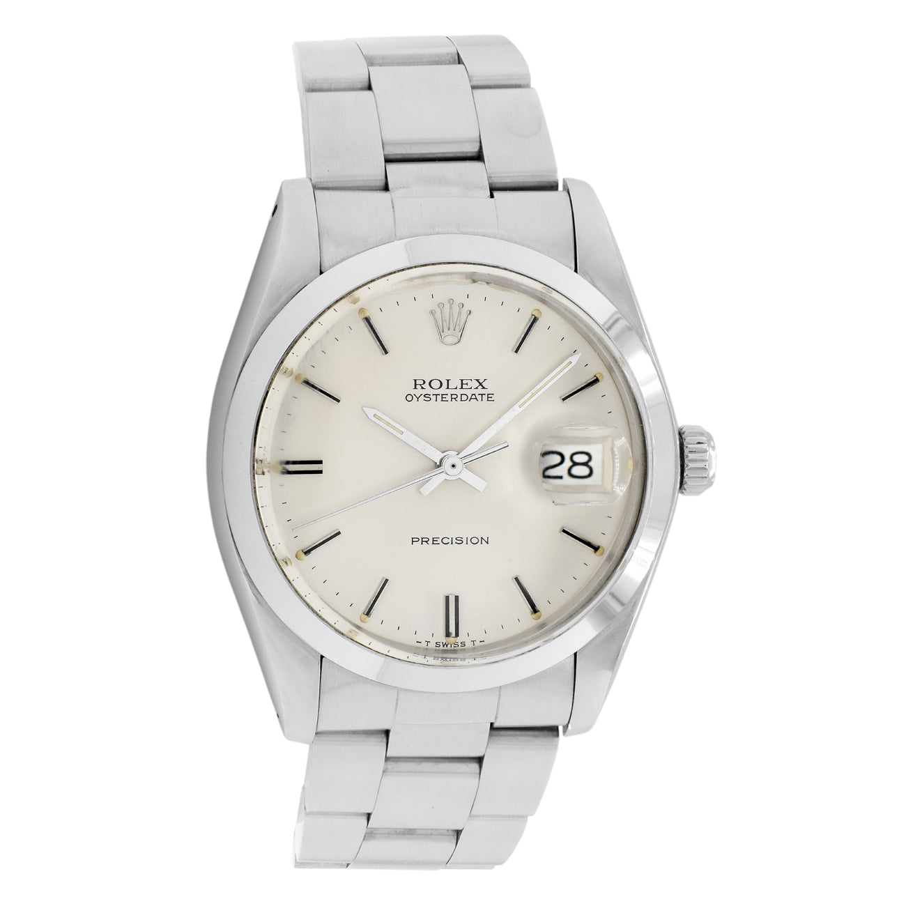 Exclusive Rolex Stainless Steel Oysterdate Precision 6694 — Front View