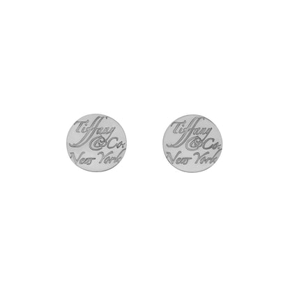 Exclusive Tiffany & Co. Sterling Silver Notes Earrings — Front View