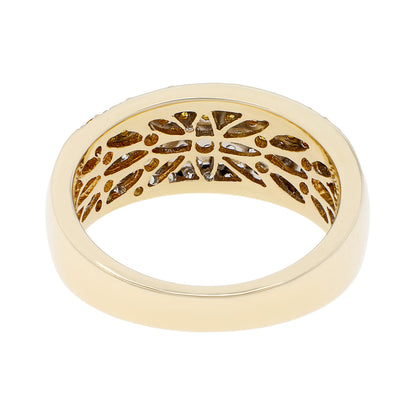 Exclusive 14K Yellow Gold 1.00 Carat Fancy Yellow Diamond Ring — 5.5 — Side View