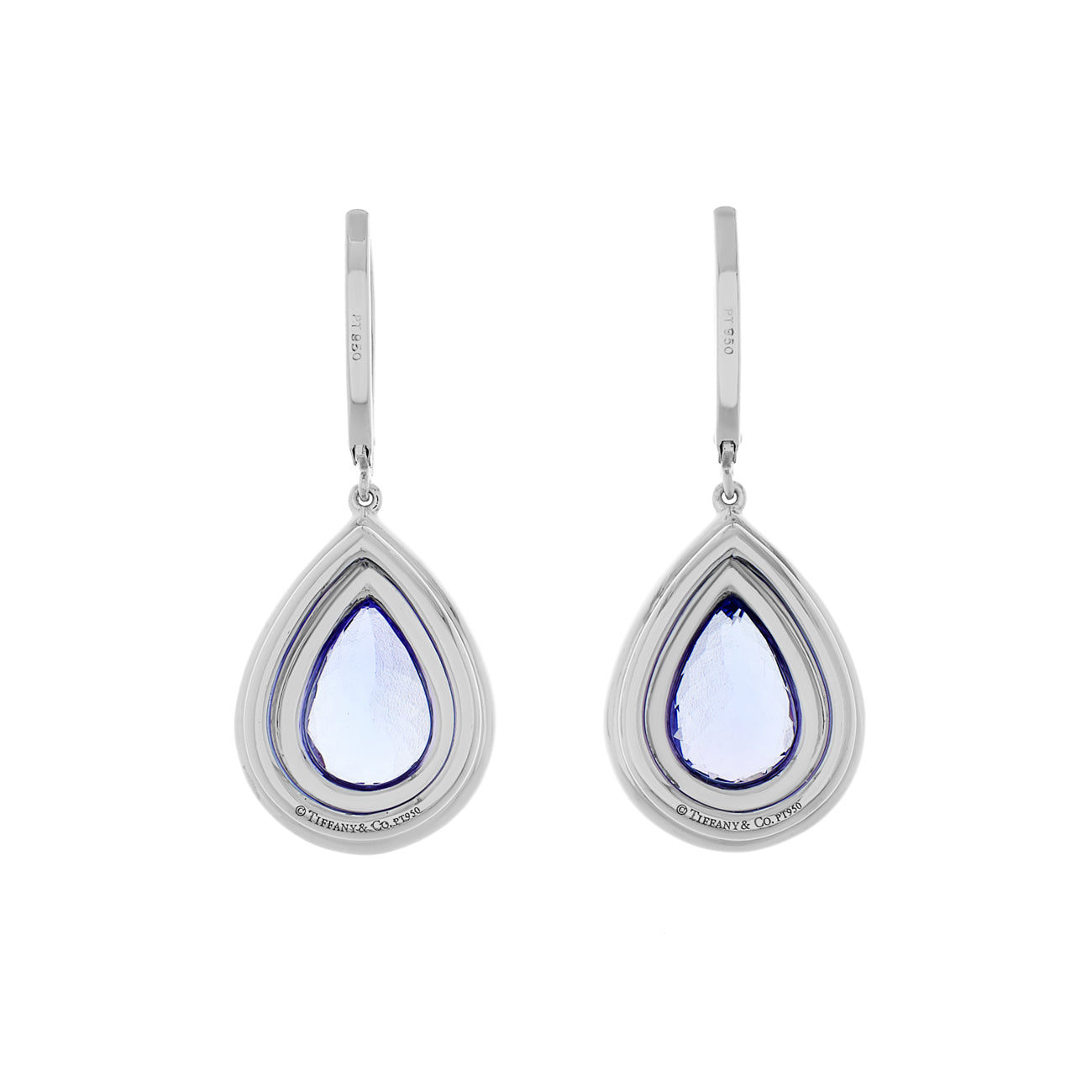 Exclusive Tiffany & Co. Platinum Tanzanite Diamond Soleste Earrings — Side View