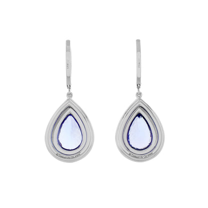 Exclusive Tiffany & Co. Platinum Tanzanite Diamond Soleste Earrings — Side View