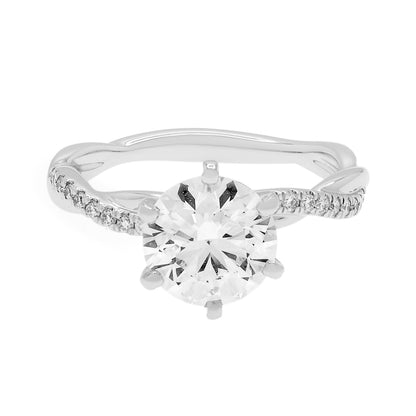 Exclusive Platinum 1.57 Carat Solitaire Diamond Ring — 3.5 — Front View