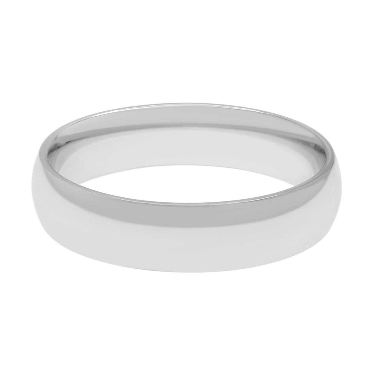 Exclusive 18K White Gold Band Ring — 7.5 — Side View