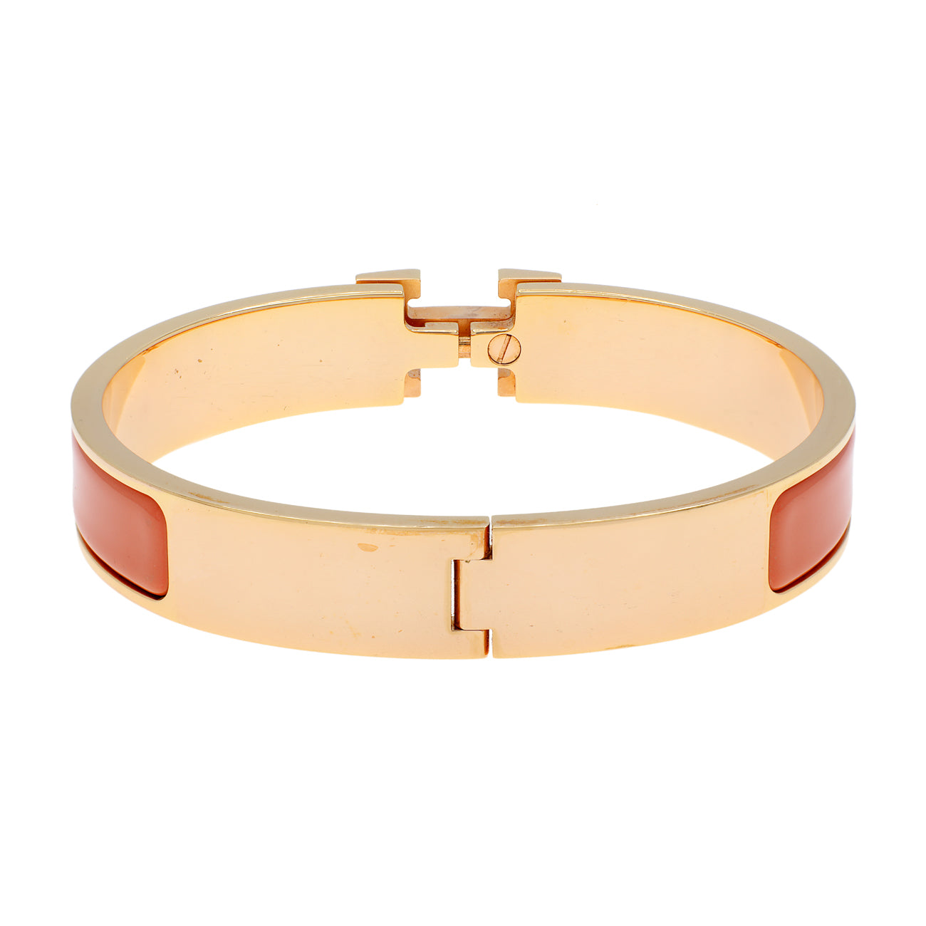 Exclusive Hermes Narrow Clic H Bracelet — Side View