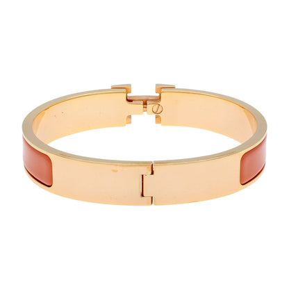 Exclusive Hermes Narrow Clic H Bracelet — Side View