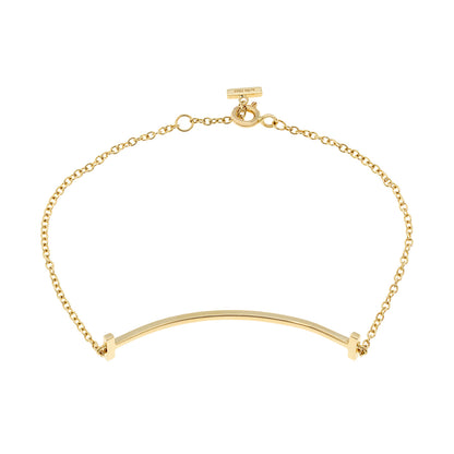 Exclusive Tiffany & Co. 18K Yellow Gold T Smile Bracelet — Side View