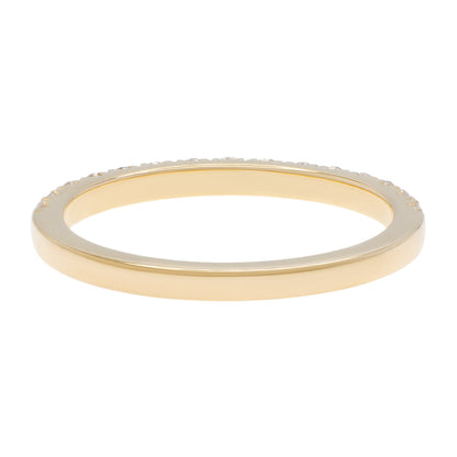 Exclusive 18K Yellow Gold Diamond Half Eternity Band Ring — 3.75 — Side View