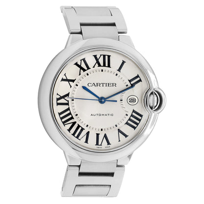 Exclusive Cartier Stainless Steel Ballon Bleu 42mm Automatic W69012Z4 — Front View