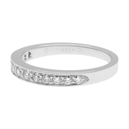 Exclusive Tiffany & Co. Platinum Diamond Legacy Half Eternity Band — Side View