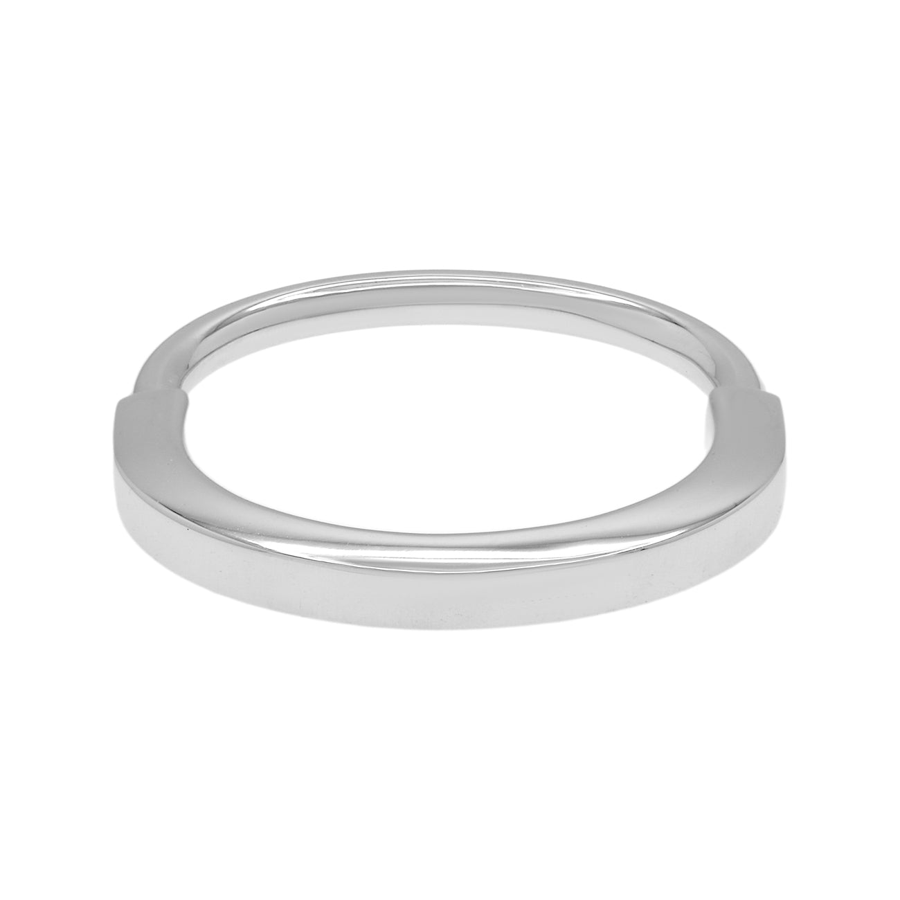 Exclusive Tiffany & Co. 18K White Gold Lock Ring — Side View