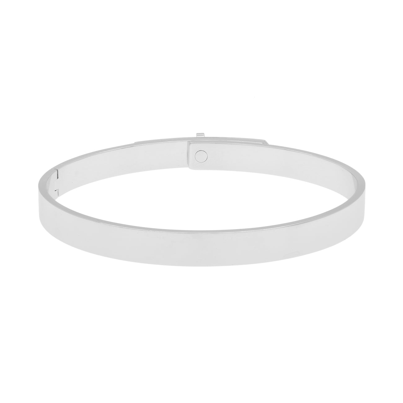 Exclusive Hermes 18K White Gold Diamond Kelly Bracelet SM — Side View