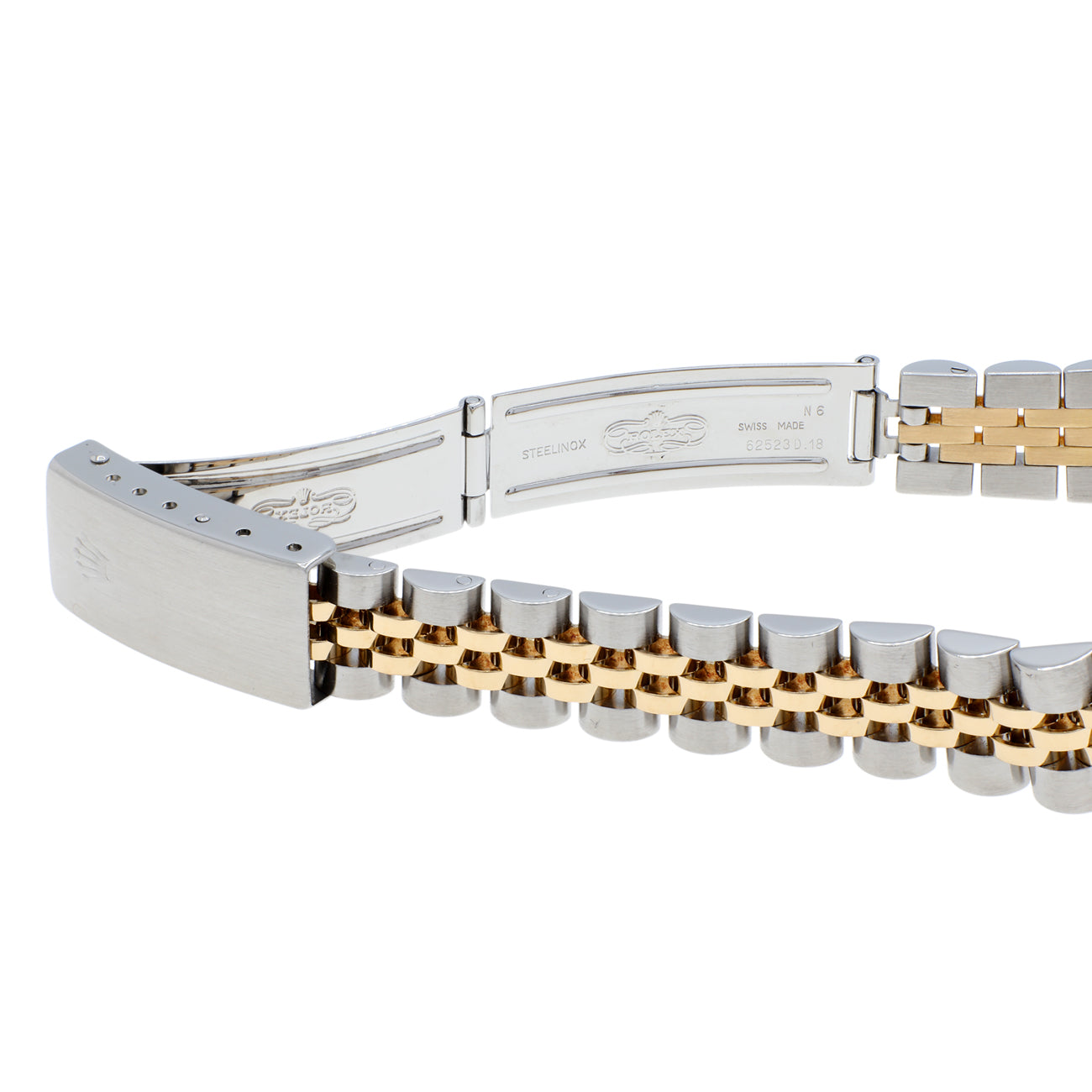 Exclusive Rolex 18K Yellow Gold Stainless Steel Ladies Datejust 69173 — Top View