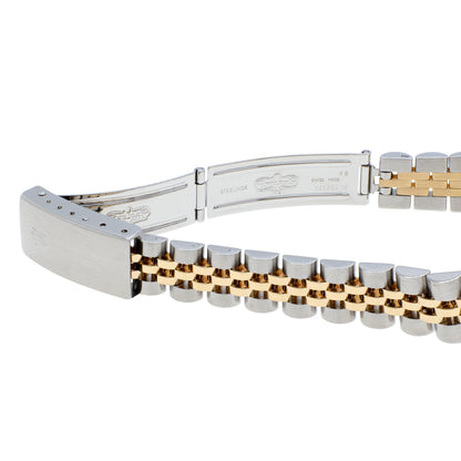 Exclusive Rolex 18K Yellow Gold Stainless Steel Ladies Datejust 69173 — Top View