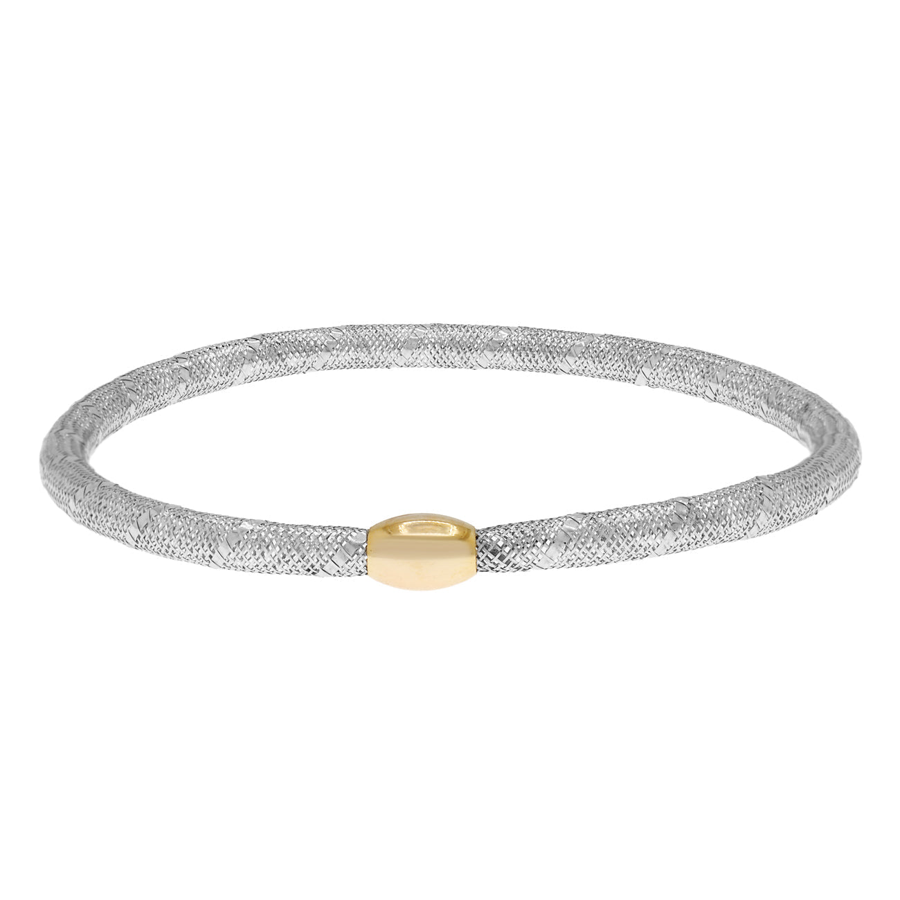 Exclusive 14K White Gold Flex Bracelet — Side View