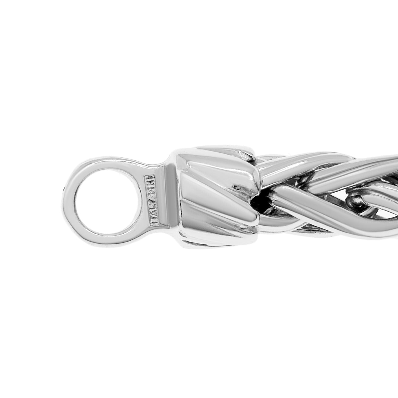 Exclusive 14K White Gold Rope Bracelet — Side View